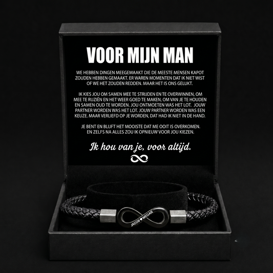 Gepersonaliseerde Armband "Voor Mijn Man"