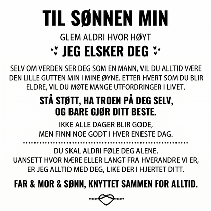 "Til Min Sønn" Gravert Armbånd