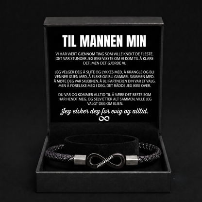 Personlig armbånd «Til min mann»