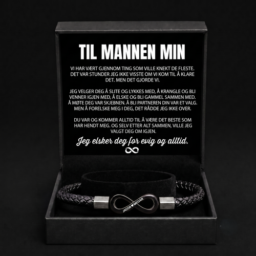 Personlig armbånd «Til min mann»