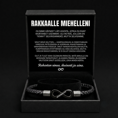 Yksilöity rannekoru miehelleni