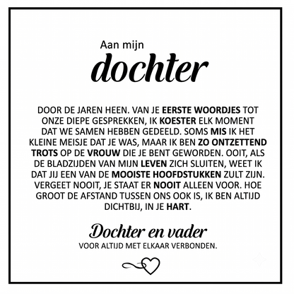 "Aan mijn dochter" voor altijd verbonden-armband