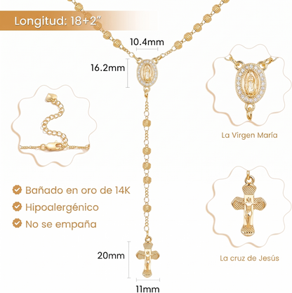 Collar Cruz Virgen María