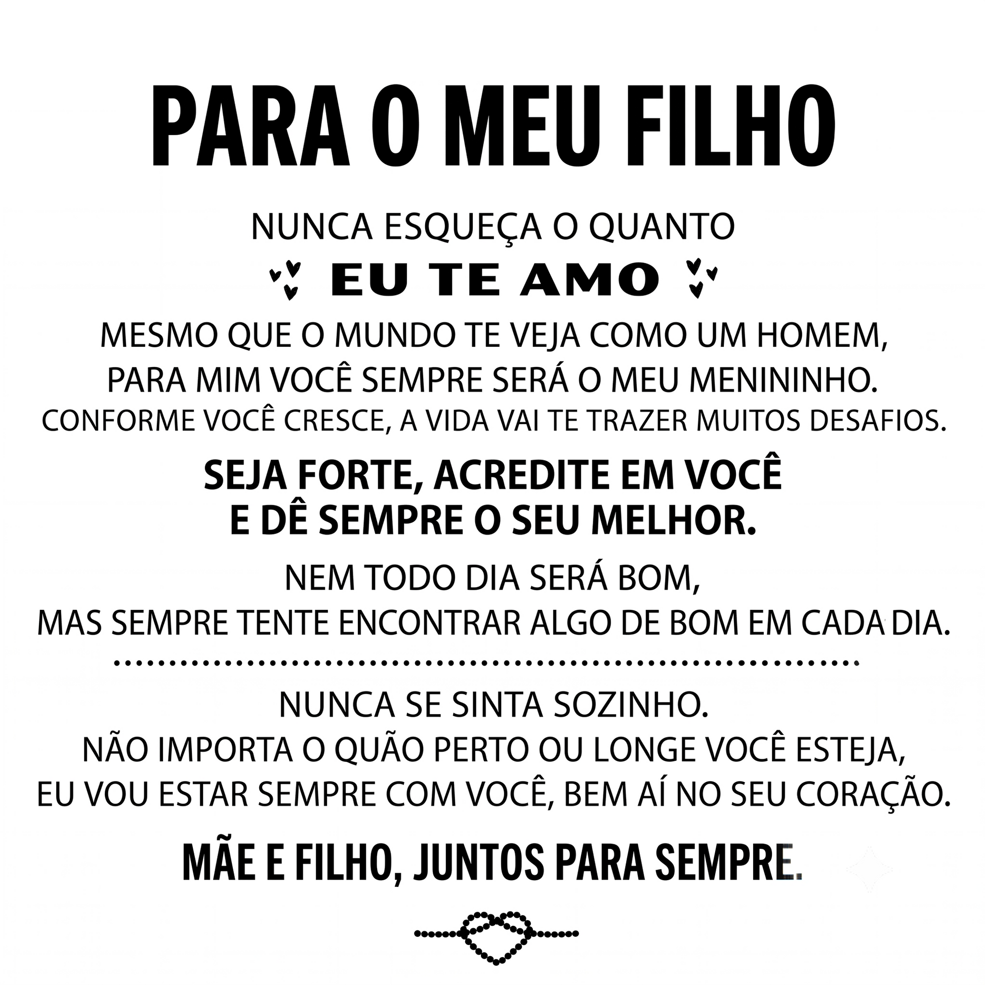 Pulseira Gravada "Para Meu Filho"