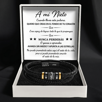 Pulsera grabada «Para mi nieto»