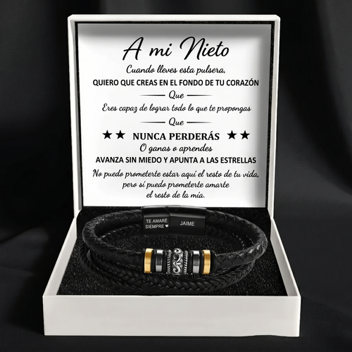 Pulsera grabada «Para mi nieto»