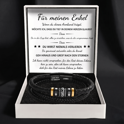 Armband mit Gravur „Für meinen Enkel“