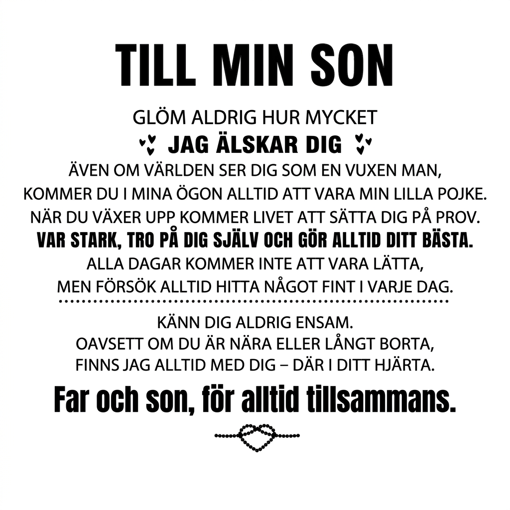 Graverat armband till min son