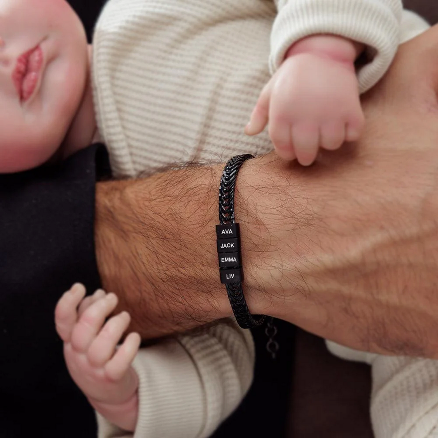 Pulsera para papá con nombre personalizado