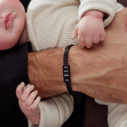 Pulsera para papá con nombre personalizado