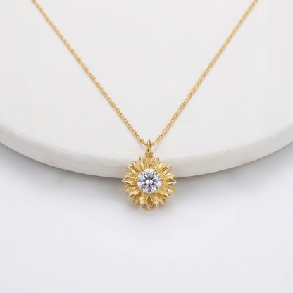 Sunflower Pendant Necklace