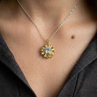 Sunflower Pendant Necklace