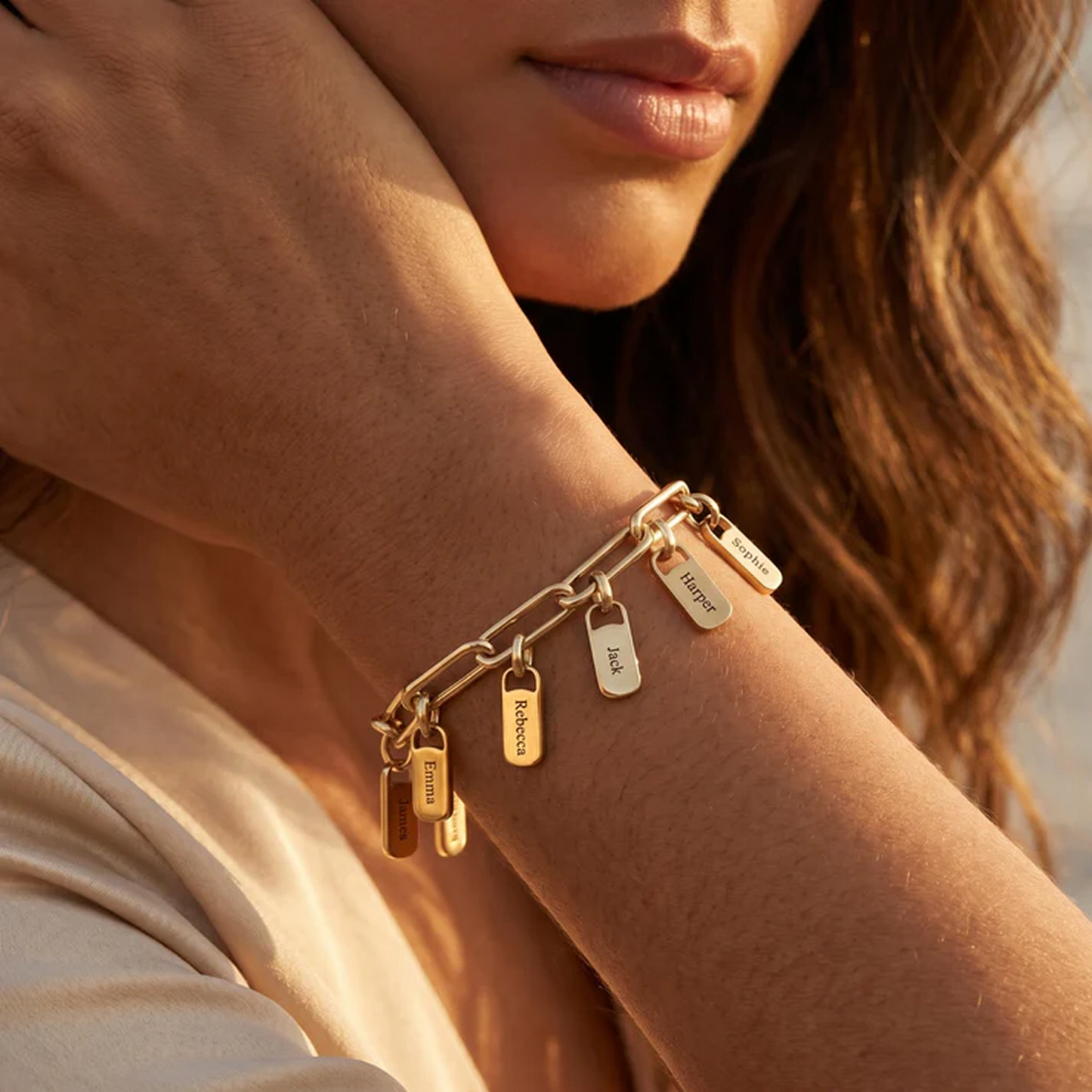 Personalisiertes Armband mit Gravurplättchen