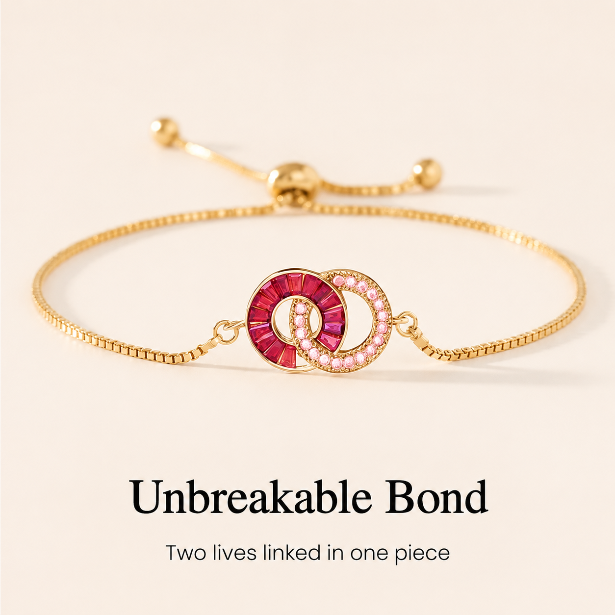 Personalized Linked Birthstone Bracelet
