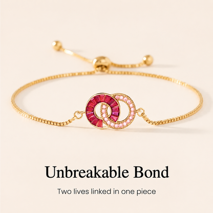Personalized Linked Birthstone Bracelet