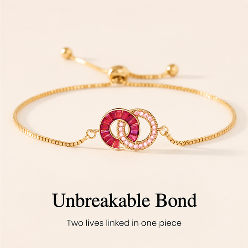Personalized Linked Birthstone Bracelet