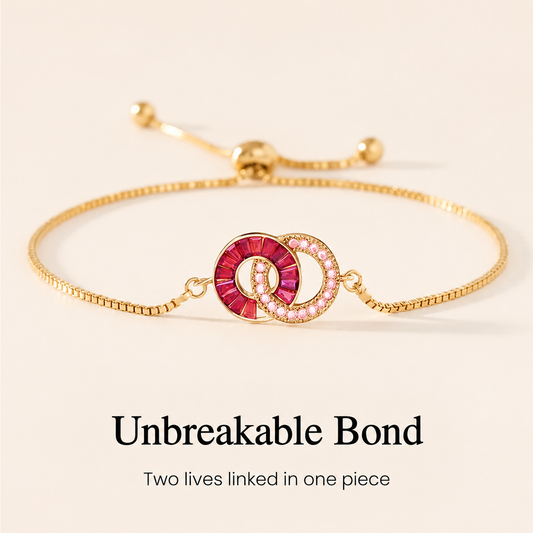 Personalized Linked Birthstone Bracelet
