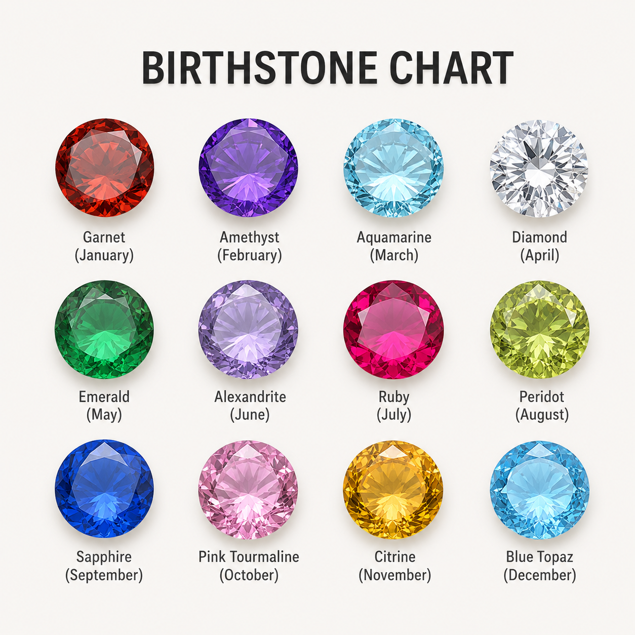 Personalized Linked Birthstone Bracelet