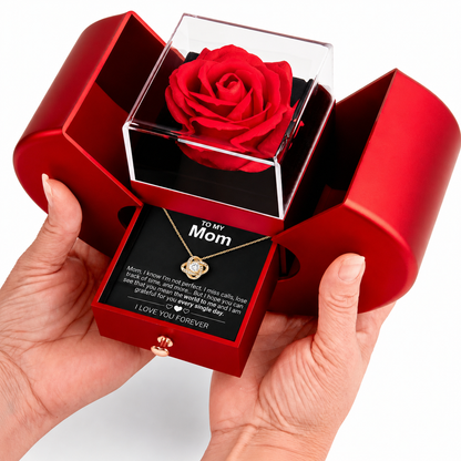 Forever Necklace Apple Box – Preserved Rose
