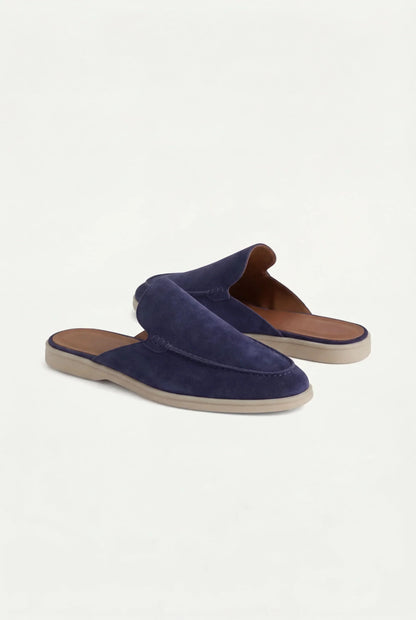 Navy Suède Yacht Mule