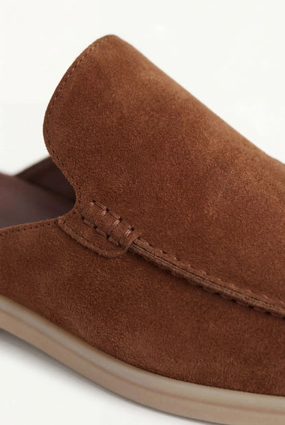 Maroon Suède Yacht Mule