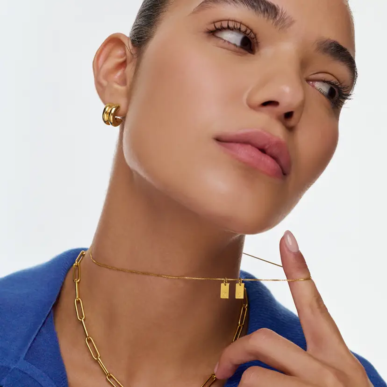 Willow Engraved Initial Necklace