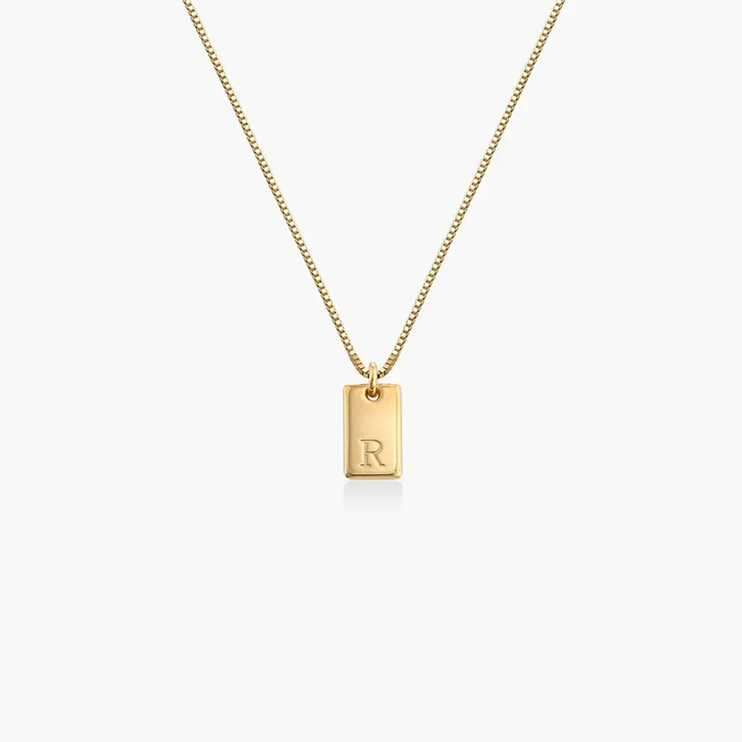 Willow Engraved Initial Necklace