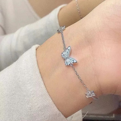 Strahlendes Blaues Schmetterling-Armband
