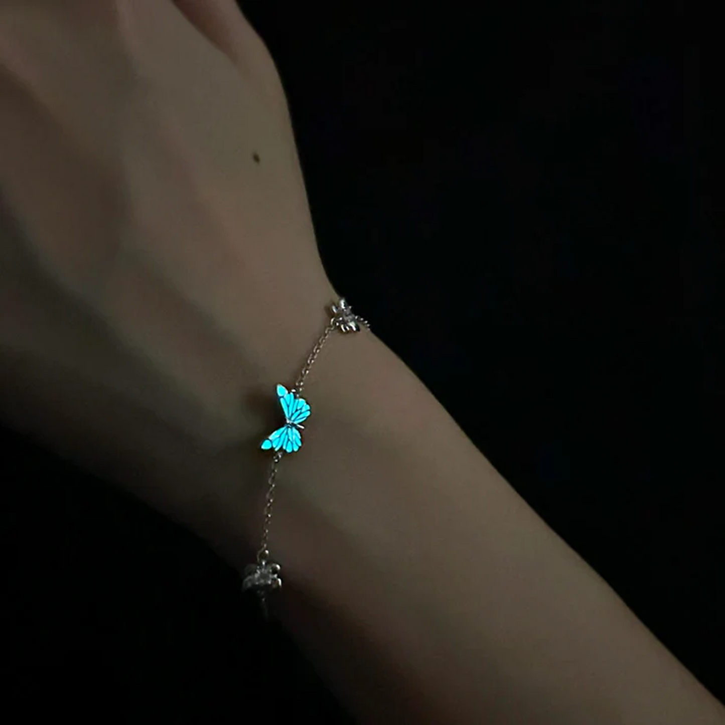 Strahlendes Blaues Schmetterling-Armband