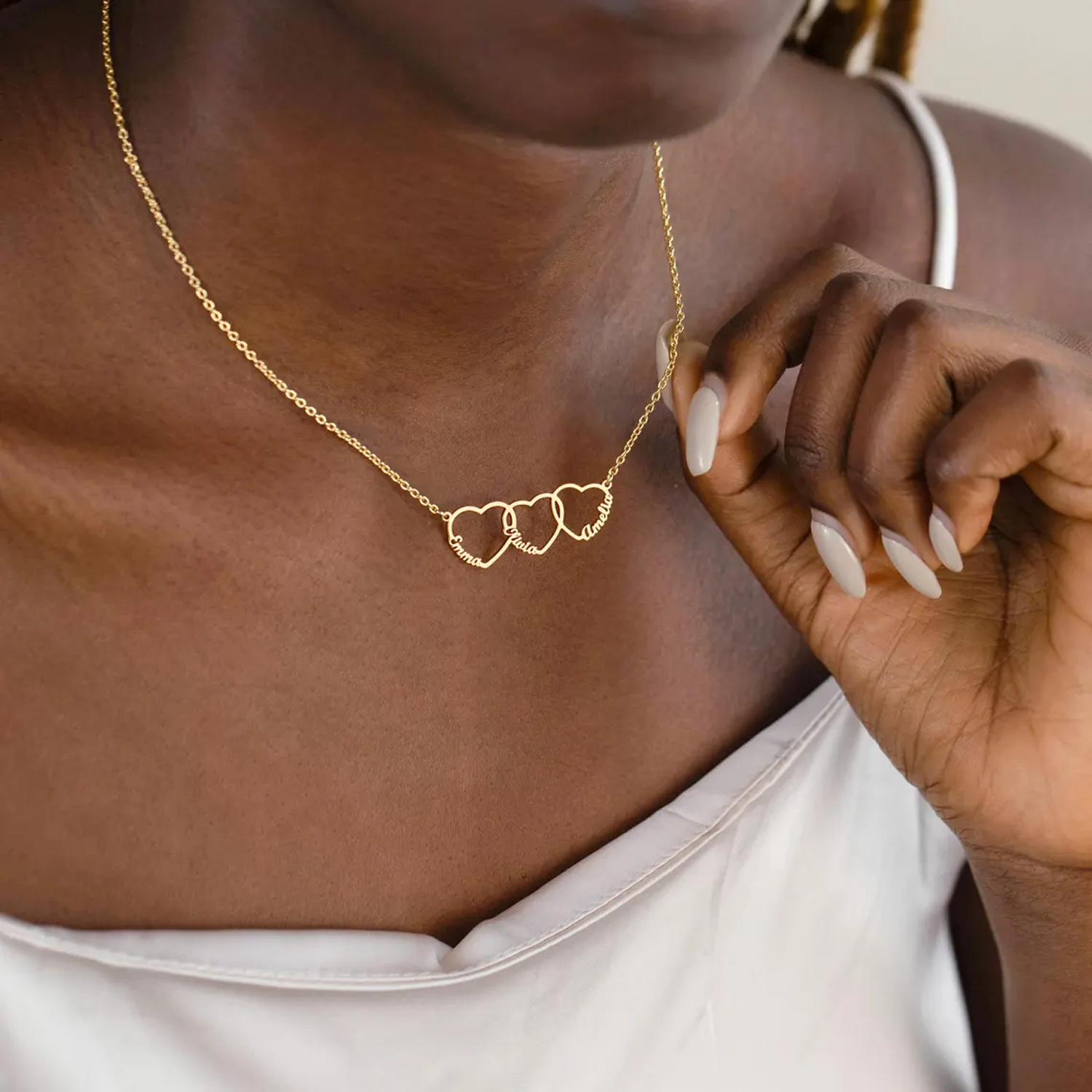 Collar Corazón y Nombre Personalizado