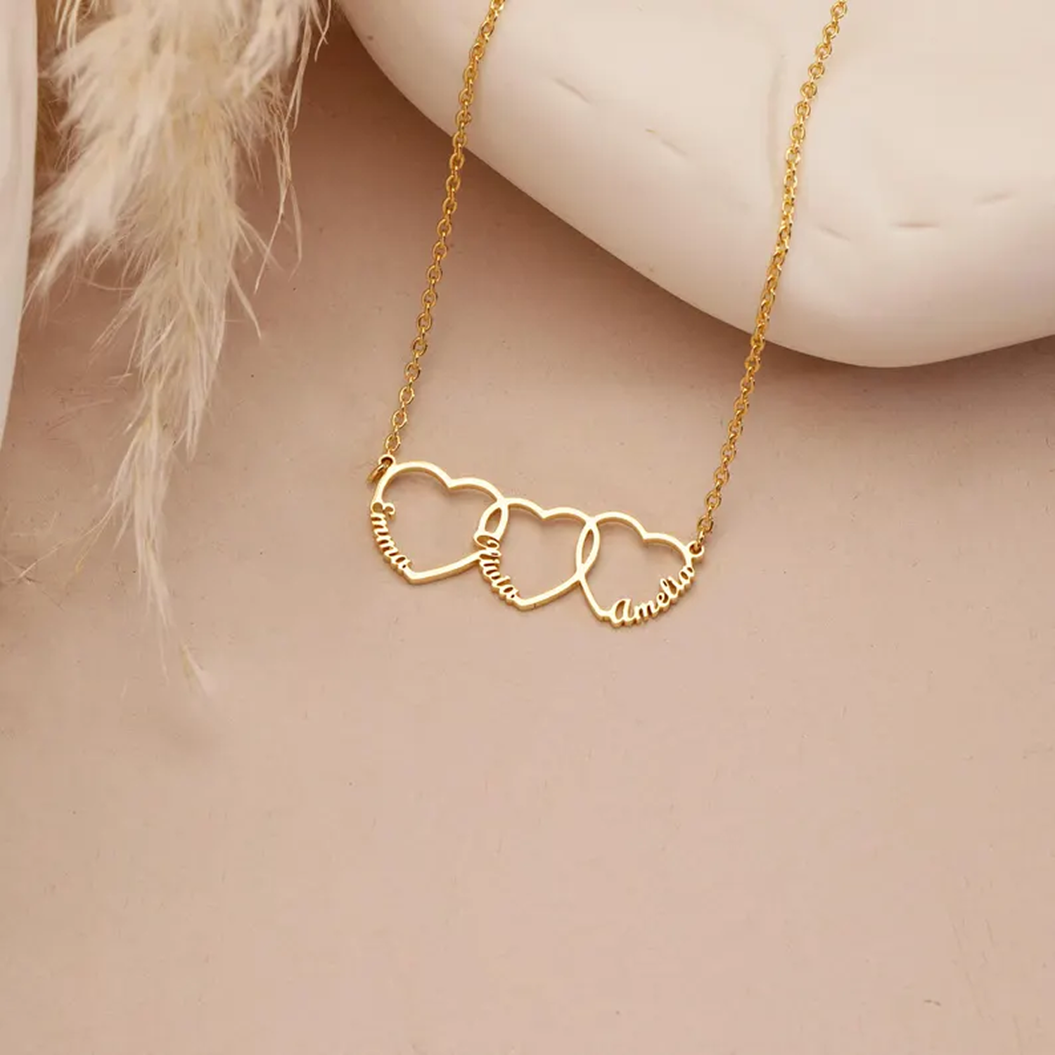 Collar Corazón y Nombre Personalizado