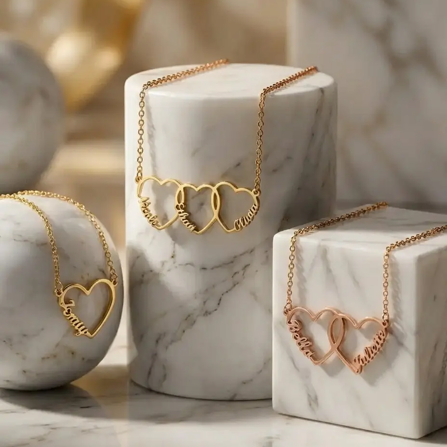 Collar Corazón y Nombre Personalizado