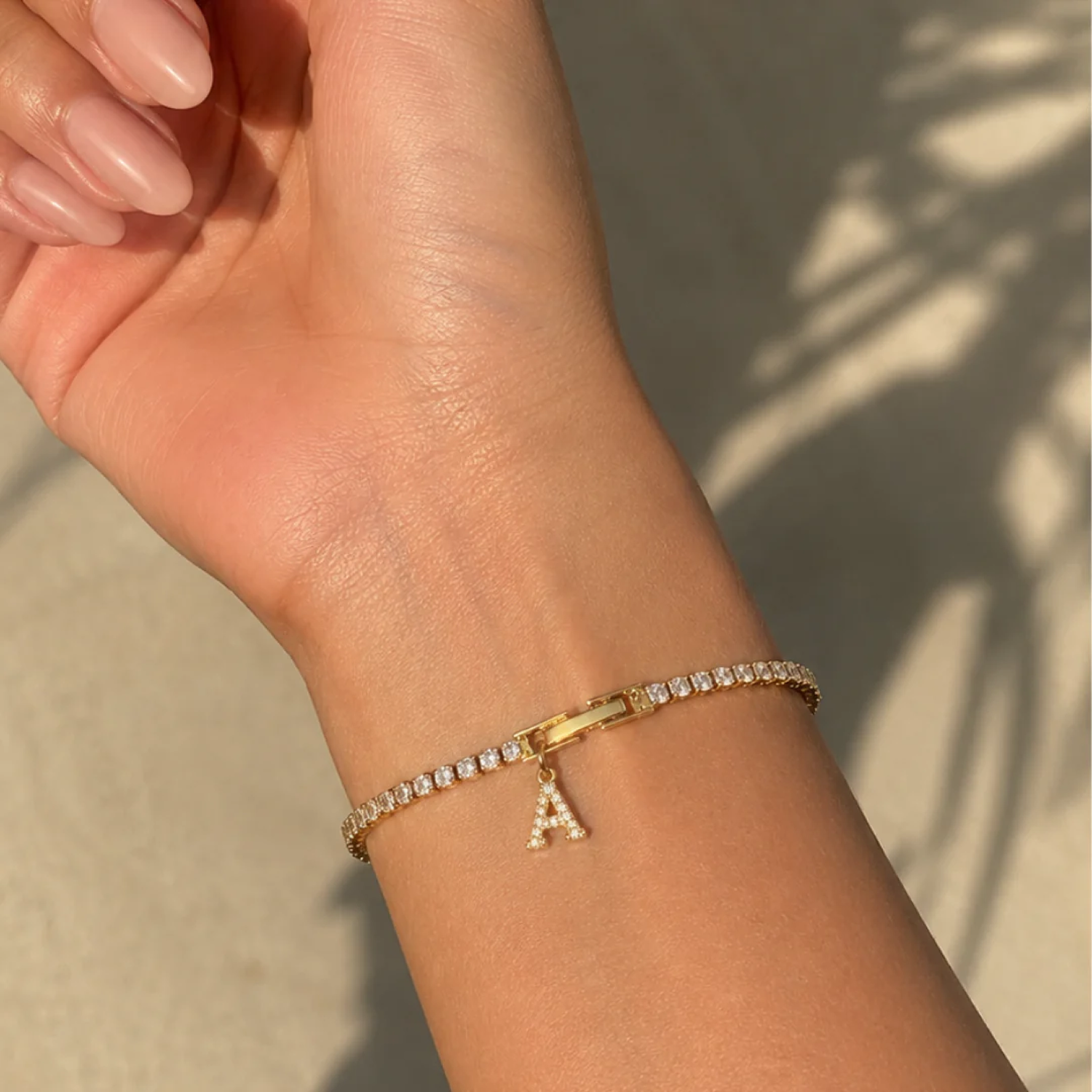 Personalized Initial Tennis Bracelet
