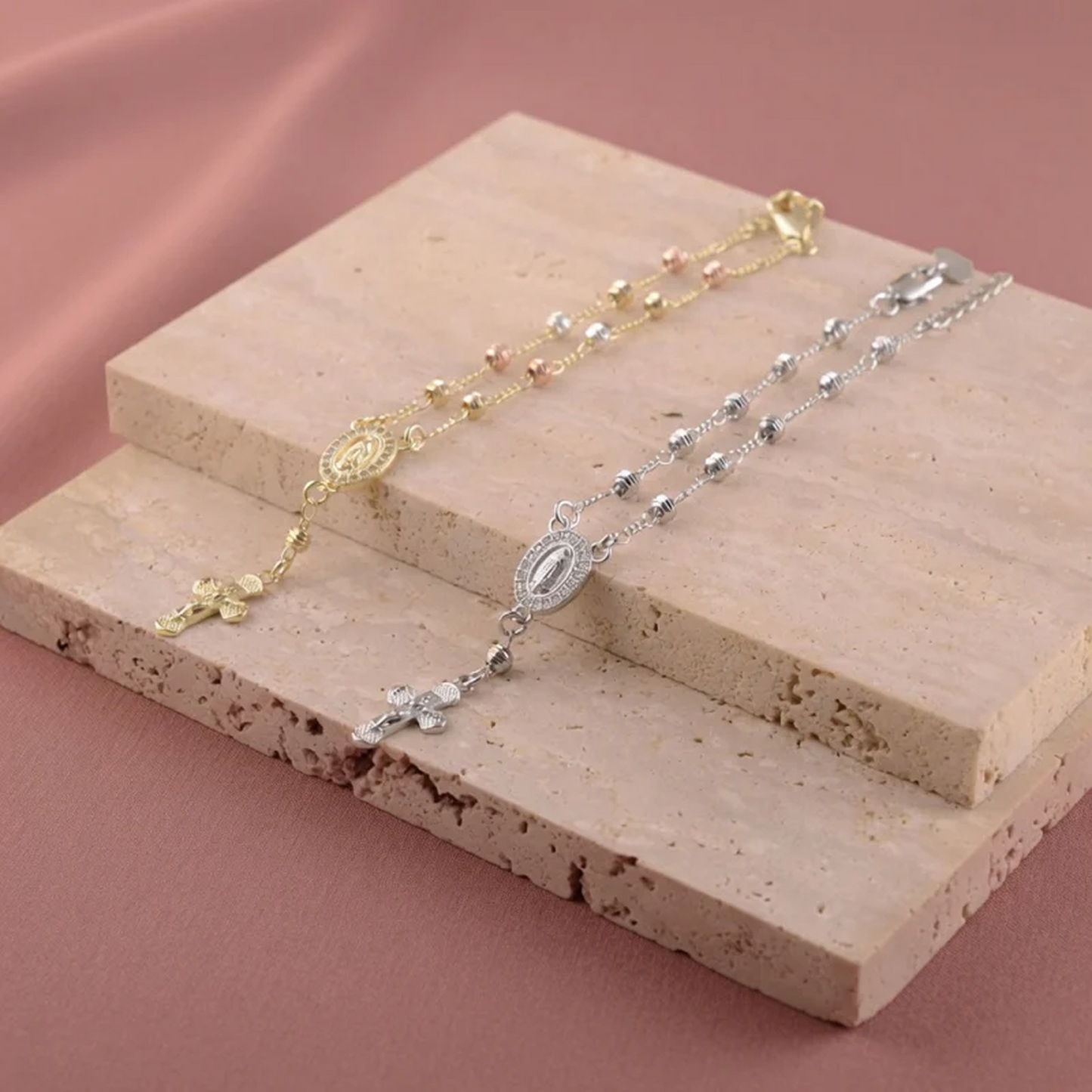Virgin Mary Cross Bracelet