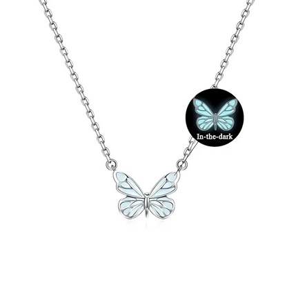 Collar Mariposa Azul Radiante