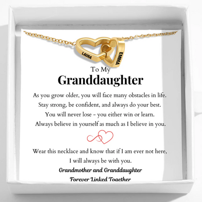 "To My Granddaughter" Interlock Necklace