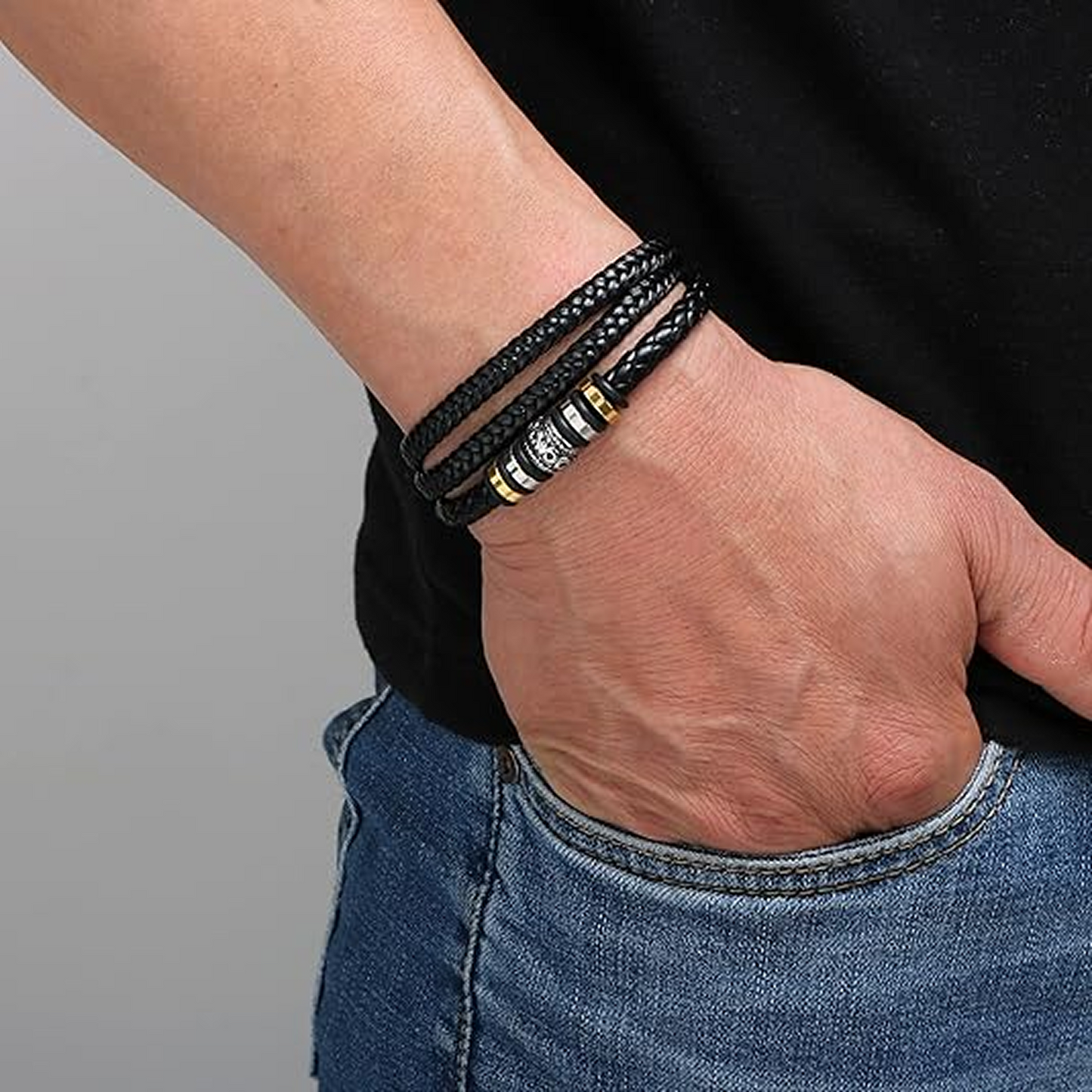 "To My Grandson" Engraved Bracelet
