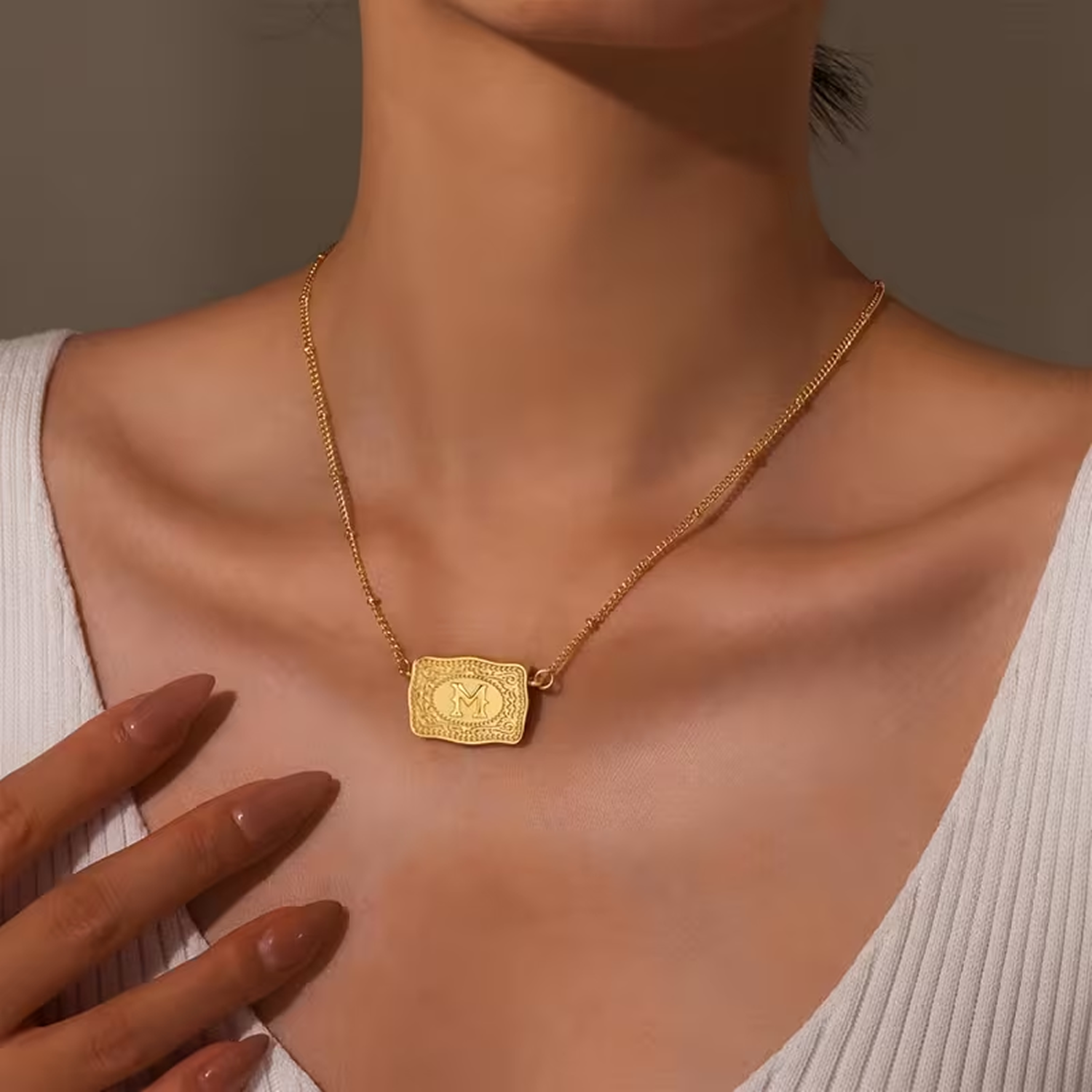 Rodeo Initial Charm Necklace