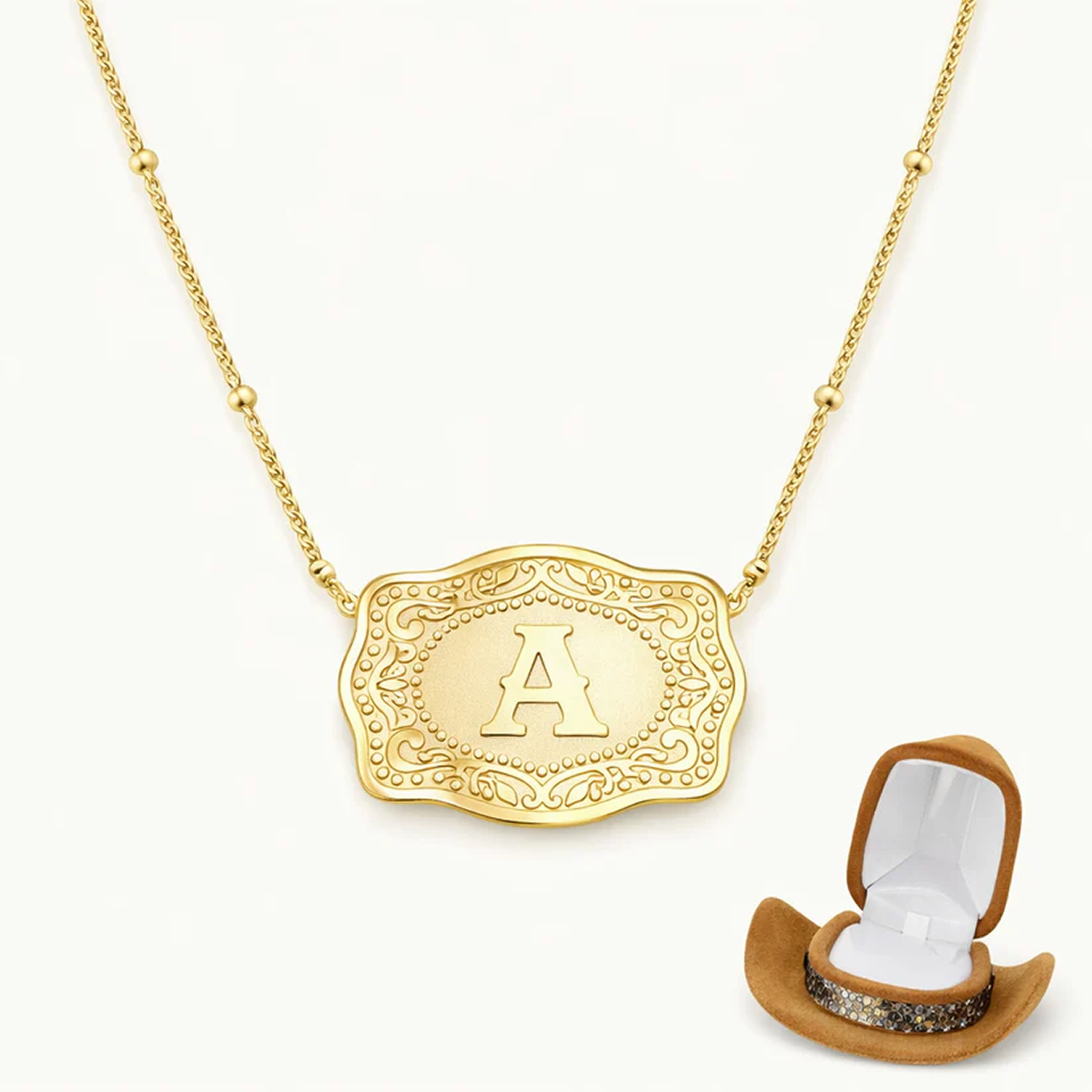 Rodeo Initial Charm Necklace