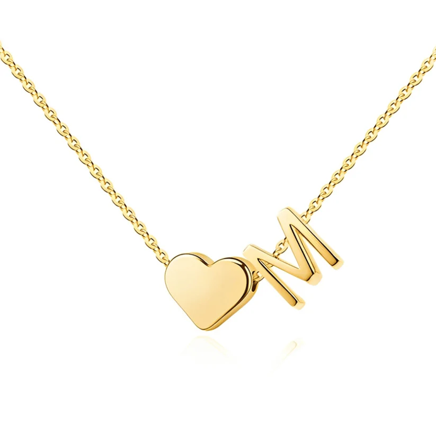 Whole Heart Initial Necklace