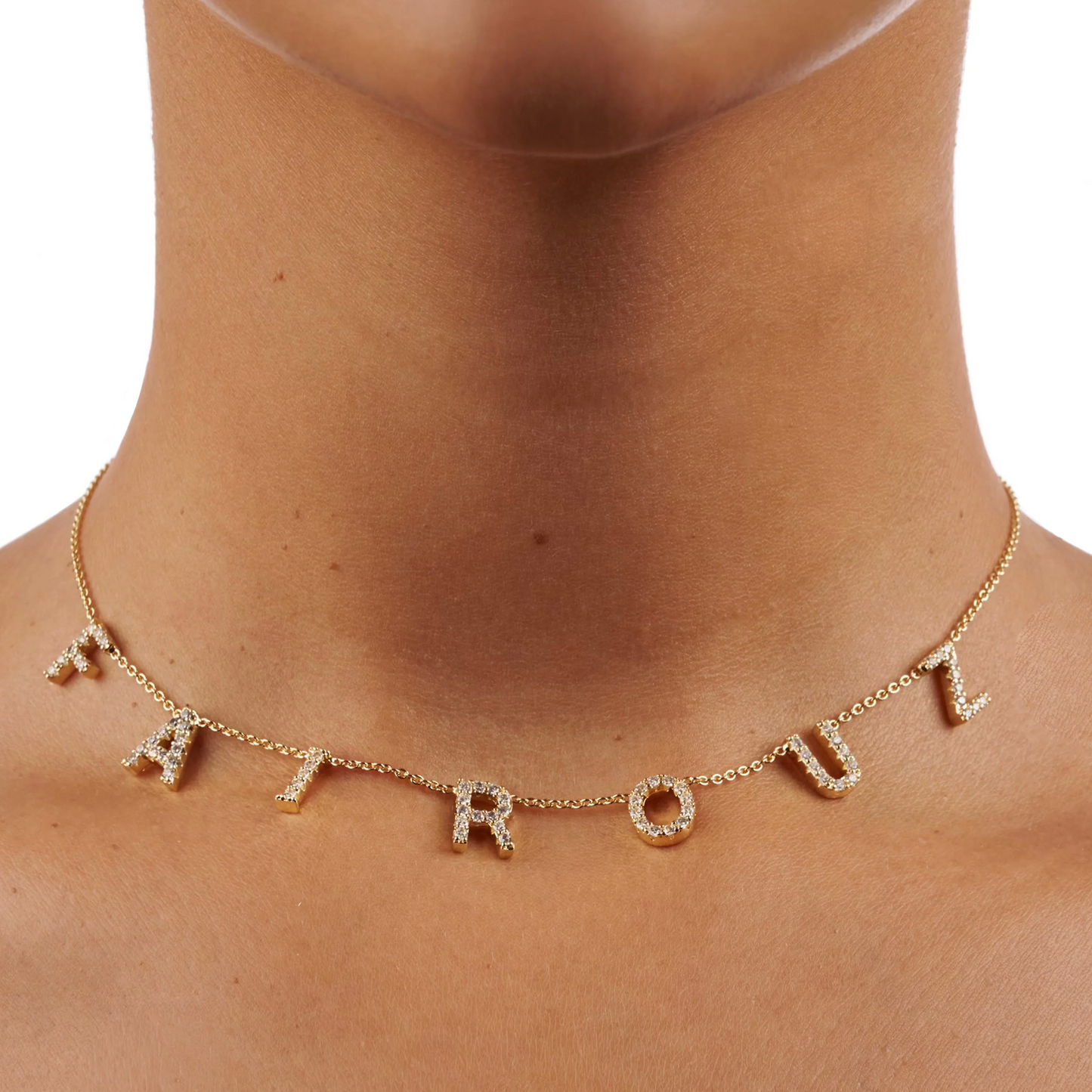 Colar de Nome com Diamantes