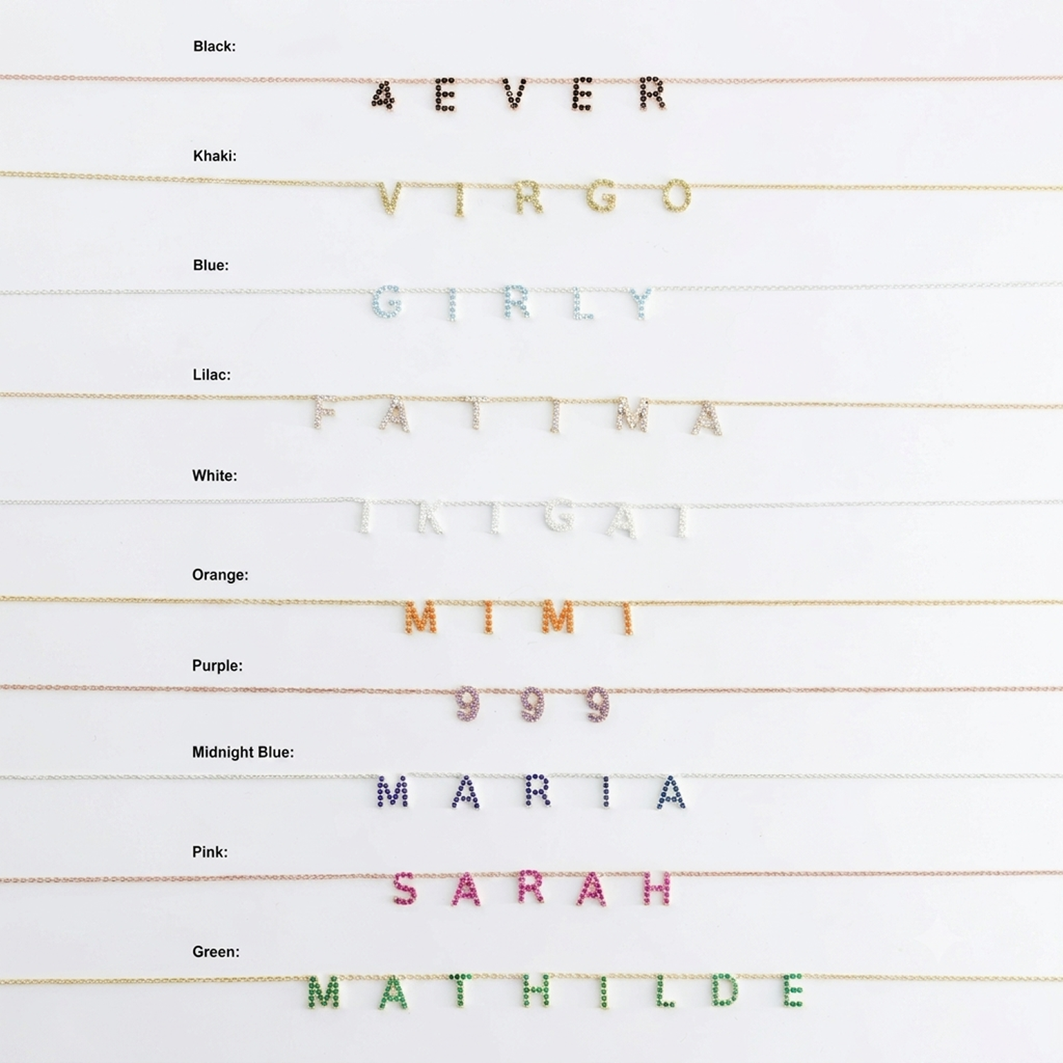 Diamond Name Necklace