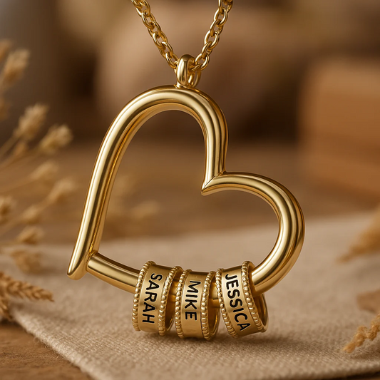 Collar Grabado "Corazón de la Familia"