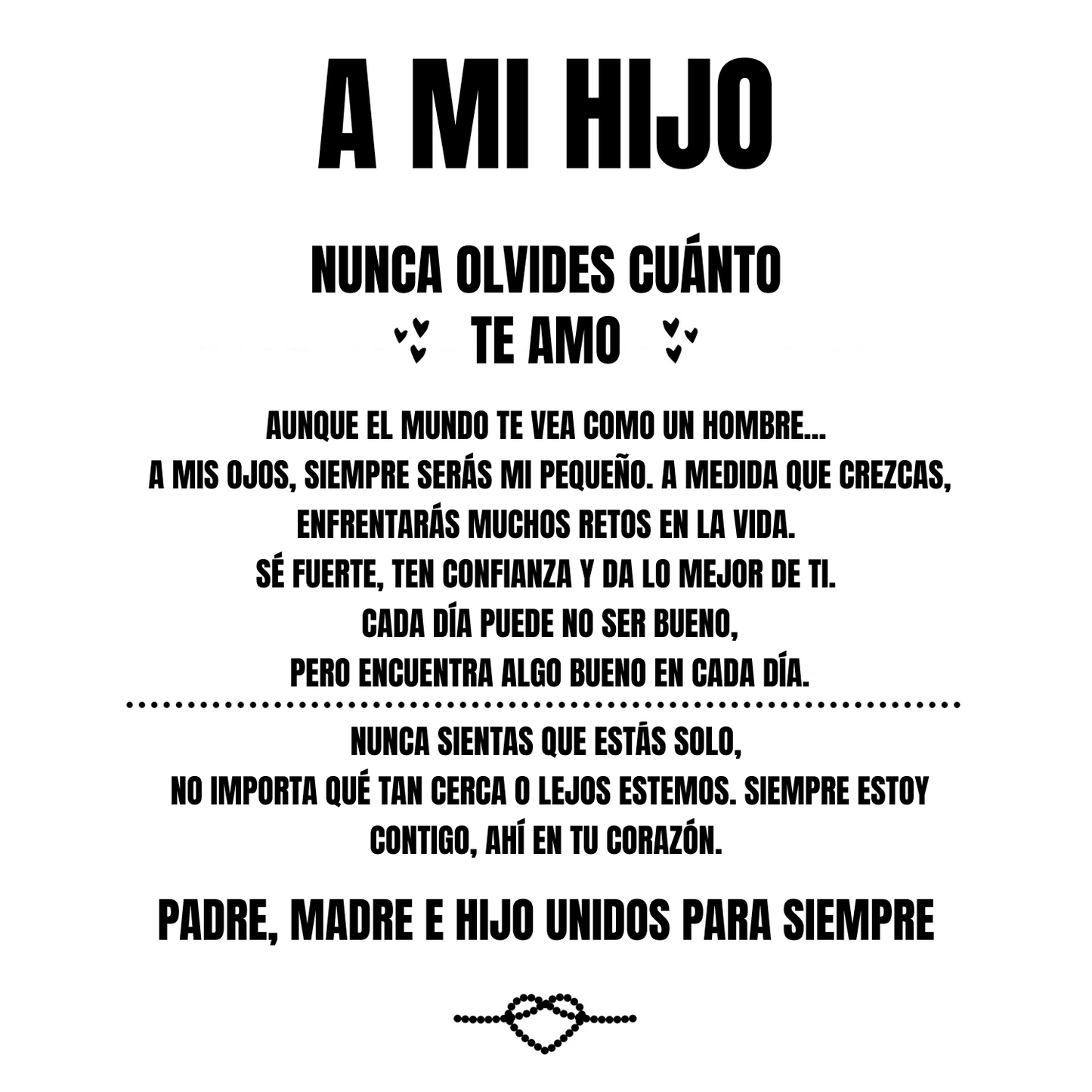 "Para Mi Hijo" Pulsera Grabada