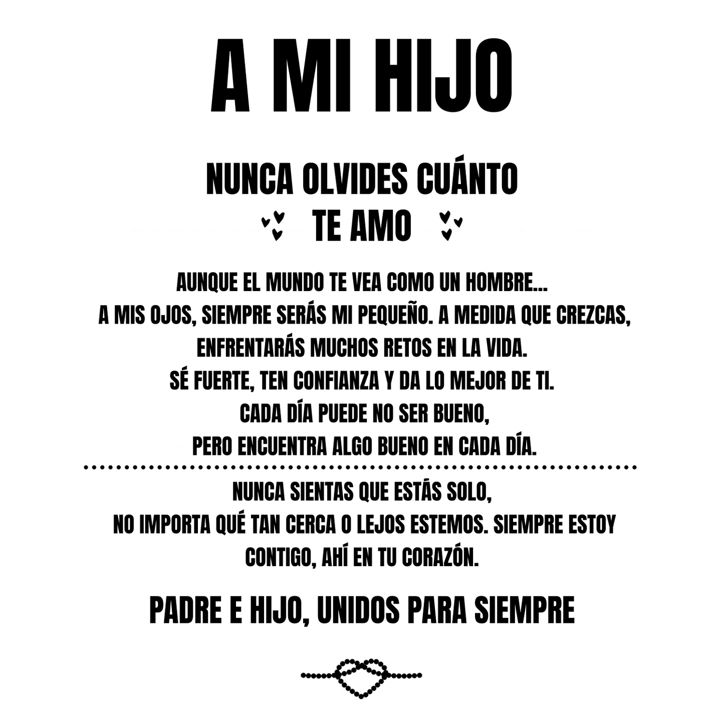"Para Mi Hijo" Pulsera Grabada