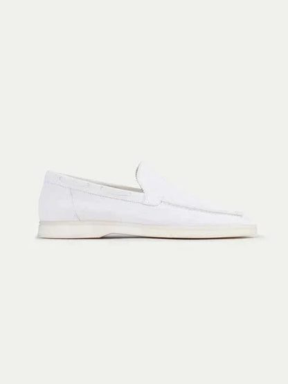 Classic Suède Loafer Pearl White