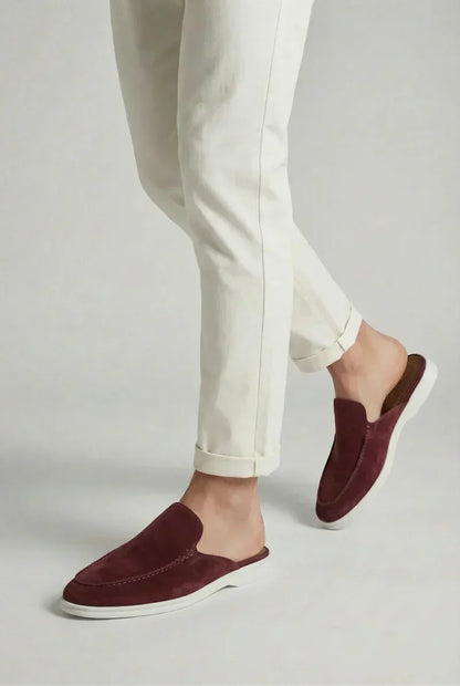 Bordeaux Suède Yacht Mule